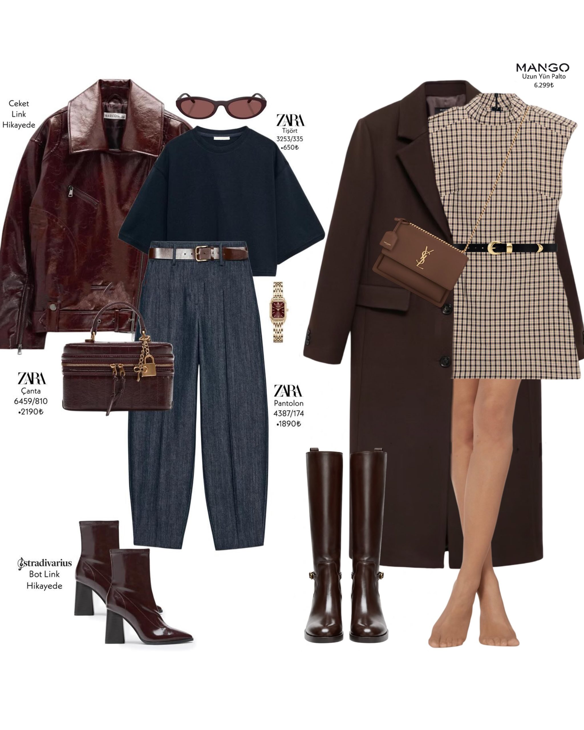 Burgundy Leather and Chocolate Checks: A Rich Fall Color Story