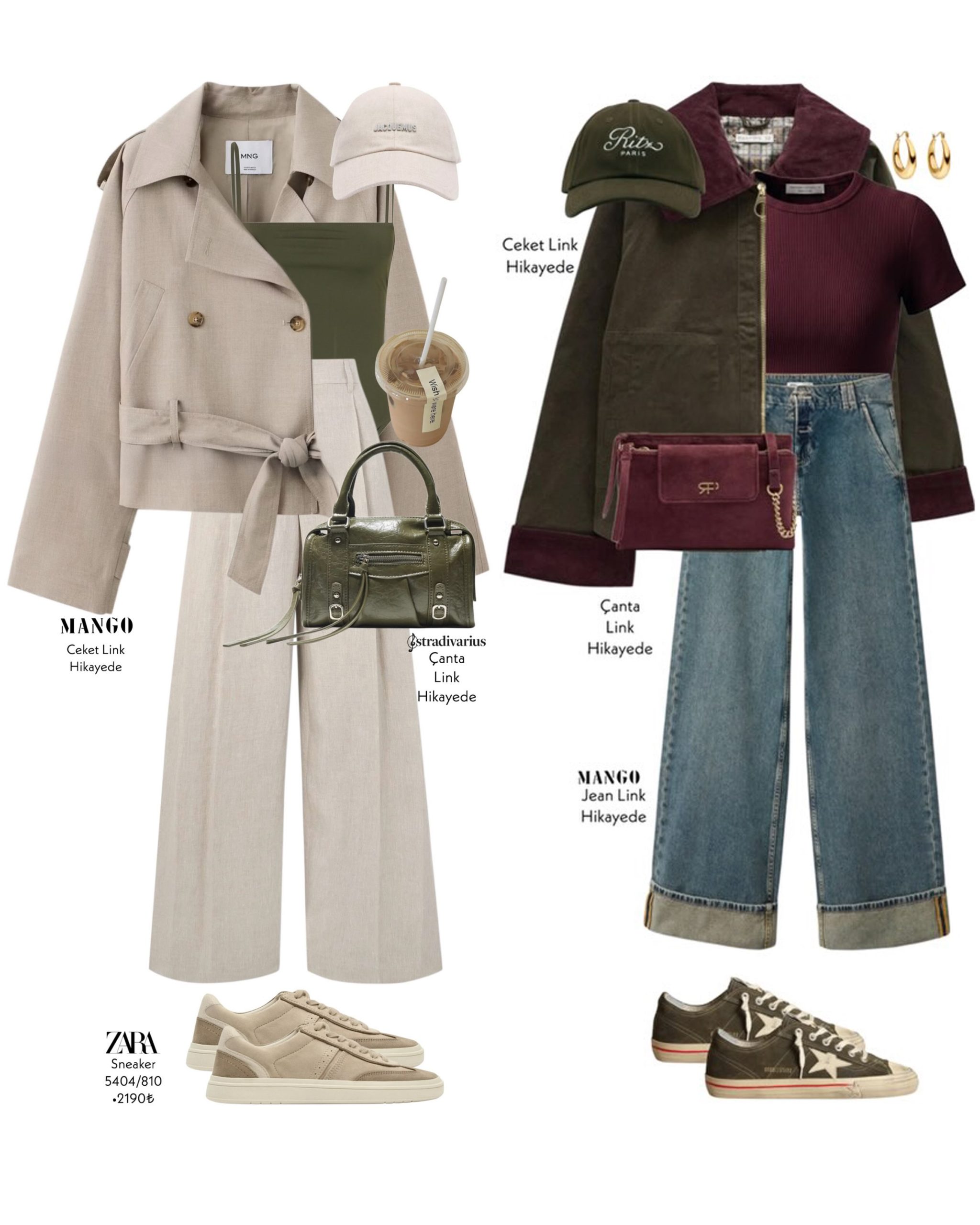 Soft Neutrals Meet Olive and Burgundy: Easy Layers for Transitional Days